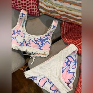 Maaji whisper white reversible bikini set, size Small